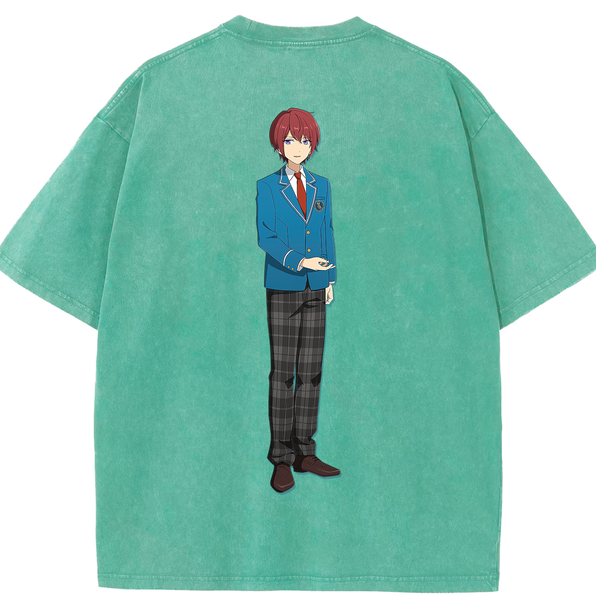 （画像用） あんさんぶるスターズ! Ensemble Stars 綿100% ヴィンテージ風 半袖Tシャツ（背面プリント）